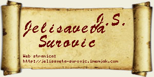 Jelisaveta Surović vizit kartica